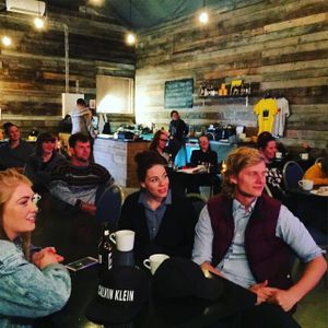 Here we have guests enjoying a concert with Markus. In Kaffi Havari we through all kinds of events; concert, cinema, meetings, birthday parties and so on. Follow us on Facebook to know whats happening.  at Kaffi Havari in Djupivogur