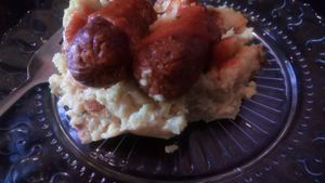 Double serving sausage at Kaffi Havari in Djupivogur