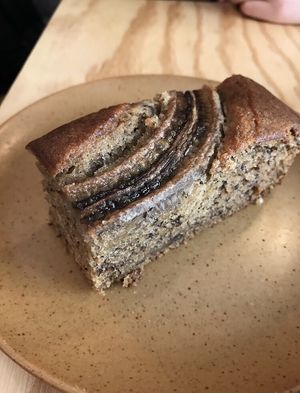 Banana bread at Otium Cold Press in Paris