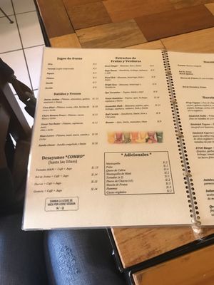 Jugos y bebidos  at Zygo Cafe in Tarapoto