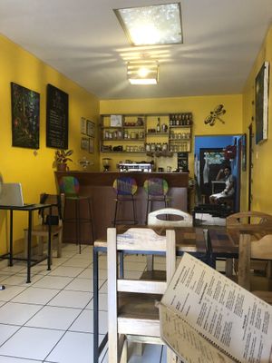 The inside. Taken from my seat (not from the door) at Zygo Cafe in Tarapoto