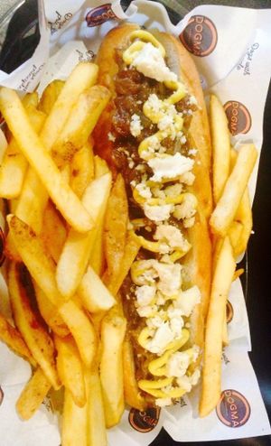 American dog  at Dogma Cronulla in Cronulla