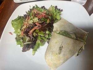 Avocado wrap  at The Bean Bar in Hamilton