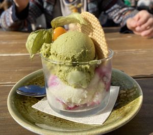 Pistazie und Amarena Kirsch 😍  at Green Leaf Cafe in Erding