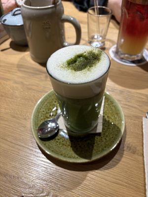 Matcha latte 😍  at Green Leaf Cafe in Erding