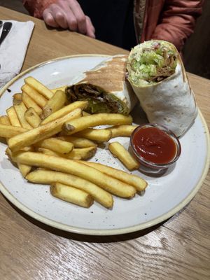 Vegan gyro sandwich  at Green Leaf Cafe in Erding