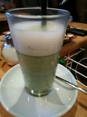 Macha Latte  at Green Leaf Cafe in Erding