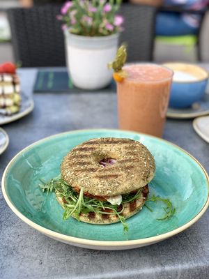 A little snack  at Green Leaf Cafe in Erding