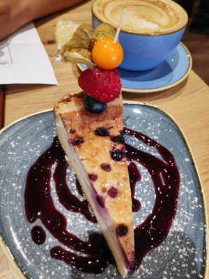 Cheese cake at Green Leaf Cafe in Erding