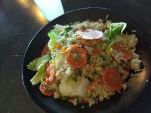 vegetable fried rice at noodles at BTH - Beach & Basswood in Fort Worth