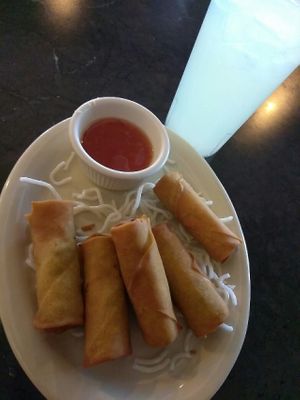 veggie spring rolls at noodles at BTH - Beach & Basswood in Fort Worth
