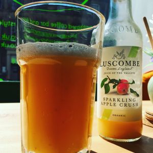 organic apple crush thirst quencher.   at Grassroots Health in Edinburgh