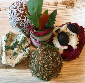 The delicious starters for our evening  at Grassroots Health in Edinburgh