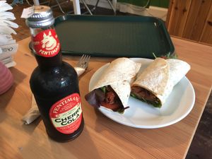 BBQ Seitan Wrap at Grassroots Health in Edinburgh