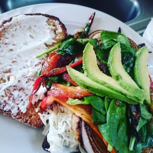 Gluten free and Vegan Vegetarian SANDWICHE  at Kiwan Cafe Rio in Milwaukie