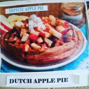  Gluten free and Vegan Vegan Dutch Apple ? pie Waffle  at Kiwan Cafe Rio in Milwaukie