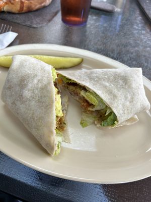 Vegan Falafel Wrap (came with a bag of chips on the side)   at Wood Boat Brewery in Clayton