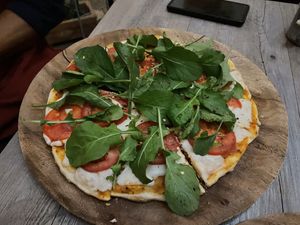 Large vegan margarita  at La Matatena Pizzeria in Oaxaca