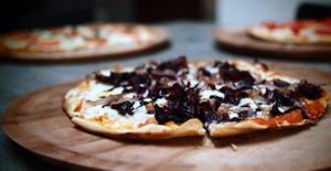 pizza at La Matatena Pizzeria in Oaxaca