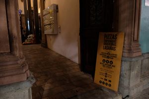 Entrance at La Matatena Pizzeria in Oaxaca