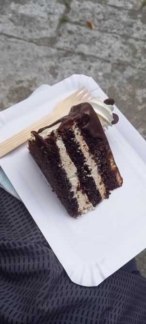 Peanuts cake so yummy at Alice in Wonder Pie in Santiago De Compostela