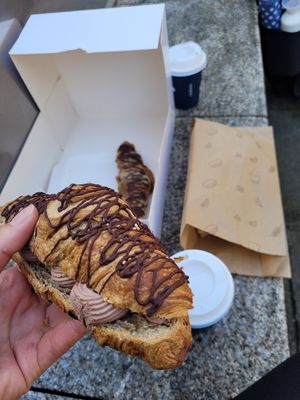 chocolate croissant at Alice in Wonder Pie in Santiago De Compostela