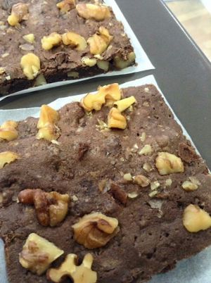 vegan brownies  at Alice in Wonder Pie in Santiago De Compostela