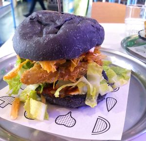 Kimchi burger at Veg Bar in North Hobart