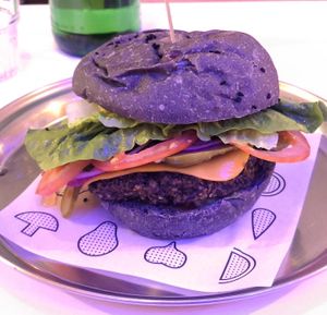 Cheeseburger at Veg Bar in North Hobart