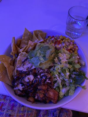 Mexicali bowl with Jackfruit   at Veg Bar in North Hobart