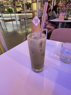 Iced Matcha Latte  at Veg Bar in North Hobart
