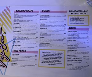 Menu - September 2022  at Veg Bar in North Hobart