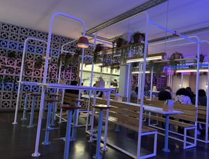 Interior-open kitchen   at Veg Bar in North Hobart