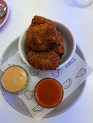 Mac and cheese bites 😍 at Veg Bar in North Hobart
