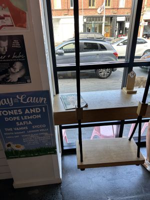 Swing seating our front   at Veg Bar in North Hobart