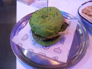 Burger at Veg Bar Hobart at Veg Bar in North Hobart