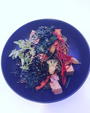 Soba stir-fry at Veg Bar in North Hobart