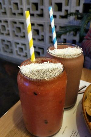 Smoothies at Veg Bar in North Hobart