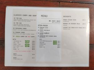 Menu at Be Cosy Rest formerly Blue Lagoon - Maybe closed in Koh Chang