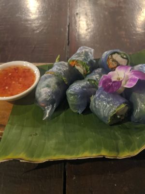 Tofu fresh spring rolls - so good at Be Cosy Rest formerly Blue Lagoon - Maybe closed in Koh Chang