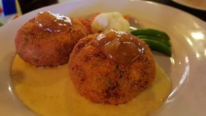 Sweet corn and veggie patties at Mizi Bistro - Tesco Tanjung Pinang in Penang