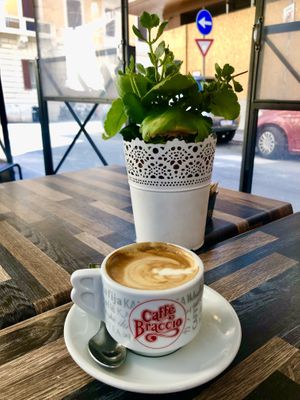 Soya cappuccino   at Milano Caffe in Rome