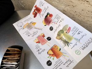 juice menu at Milano Caffe in Rome