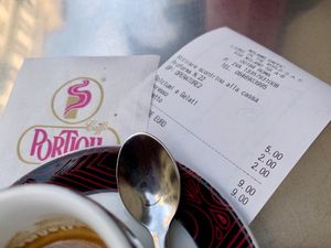 table at Milano Caffe in Rome