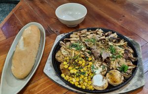 Mushrooms with bread #Veganuary at Ans Vegetarian Cuisine  in Da Nang