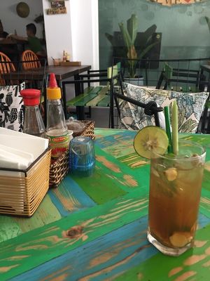 Great drinks here and such good vibes :D at Ans Vegetarian Cuisine  in Da Nang