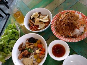 Mi Quang, Cuo Lau and Papaya Salad at Ans Vegetarian Cuisine  in Da Nang