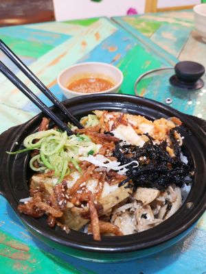 Korean rice pot with mozzarella at Ans Vegetarian Cuisine  in Da Nang