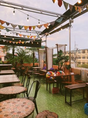 Cute balcony at top of the restaurant! at Ans Vegetarian Cuisine  in Da Nang