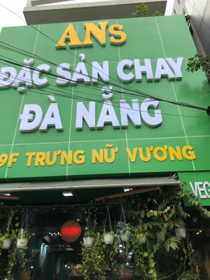 Sign board  at Ans Vegetarian Cuisine  in Da Nang